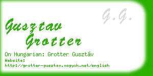 gusztav grotter business card
