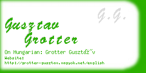 gusztav grotter business card